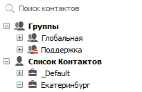 Отображение Списка Контактов